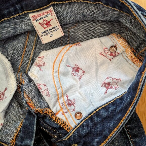 True Religion Jeans - Billy Low-Rise Flap Pocket Straight Leg - Size 25 - Petite - Picture 8 of 9